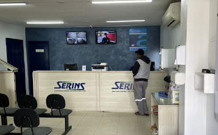 recepção da empresa serins